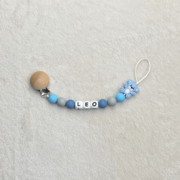 Attache-tétine Prénom Léo