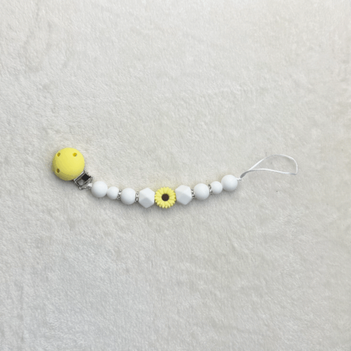 Attache-tétine Soleil Blanc